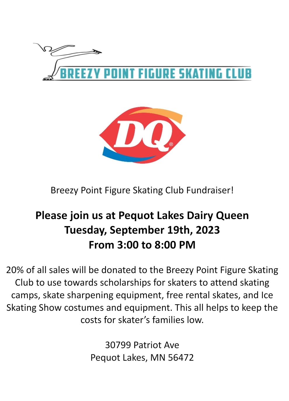 DQ Fundraiser - Breezy Point Figure skating